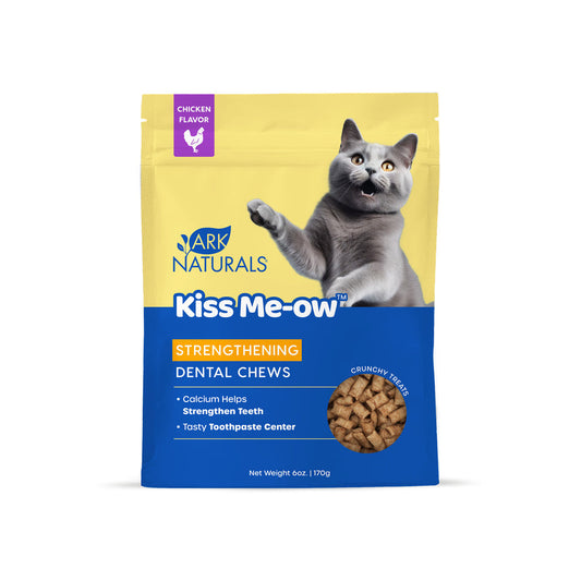 Ark Naturals Kiss Me-Ow Strengthening Chicken Dental Chews for Cats, 6 oz