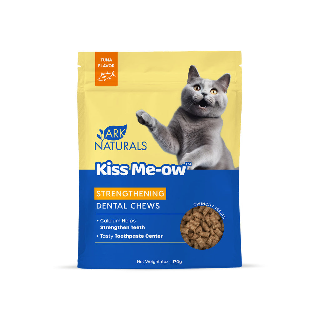 Ark Naturals Kiss Me-Ow Strengthening Tuna Dental Chews for Cats, 6 oz