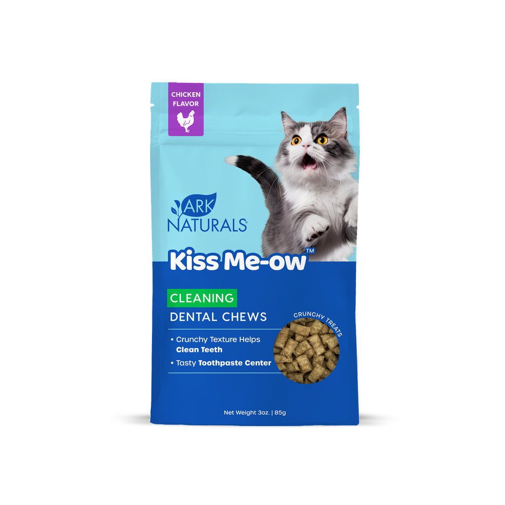 Ark Naturals Dental Treats Kiss Me-Ow Cleaning Chicken Crunchy Cat Treats 3 oz