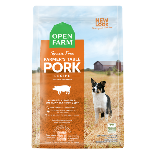 Open Farm Farmer'S Table Pork Recipe Grain Free Kibble For Dogs 4lb Bag