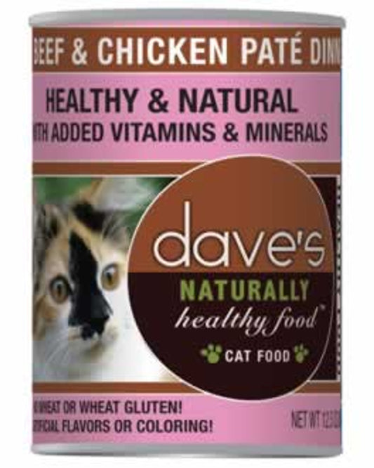 Dave's Pet Food Beef & Chicken Canned Cat Food 12.5oz