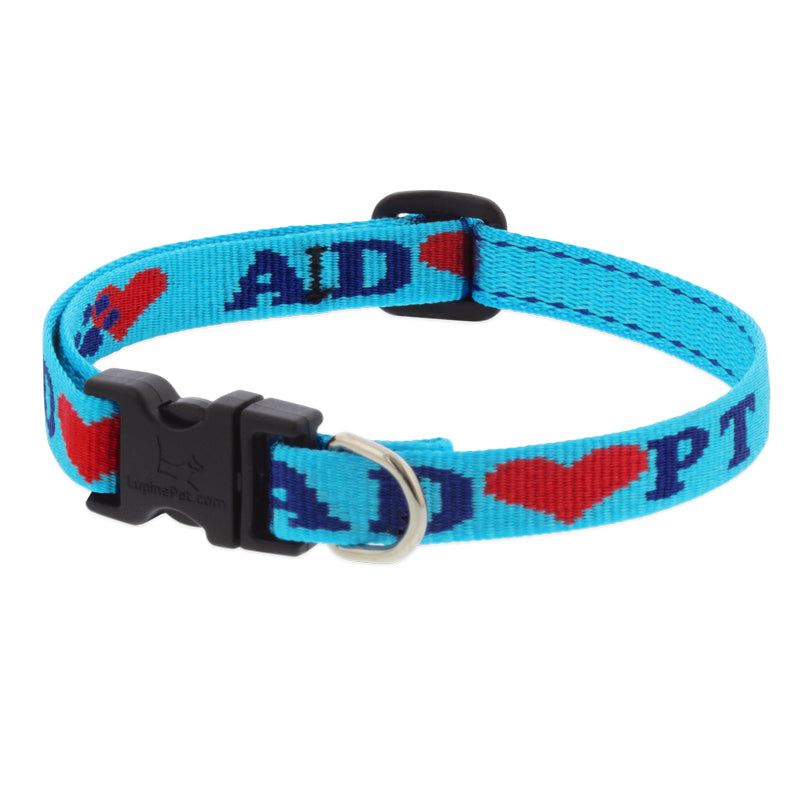 Lupine Pet Dog 1/2 In Wide 10-16 In Adjustible Collar Original Designs Adopt