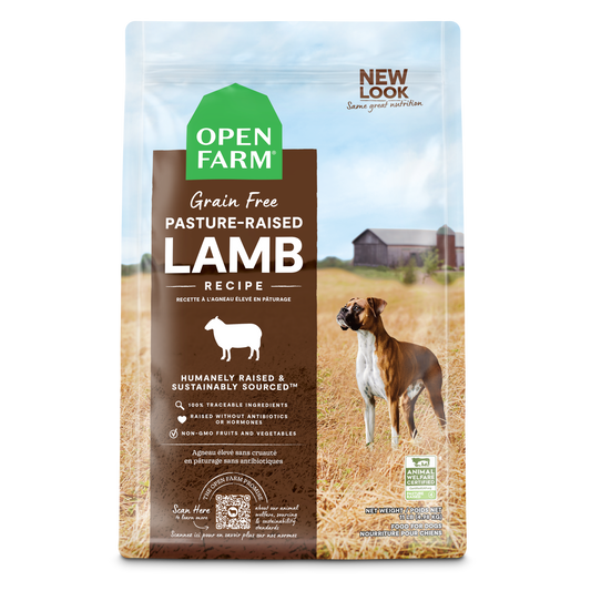 Open Farm Pasture Raised Lamb Recipe Grain Free Kibble For Dogs 4lb Bag