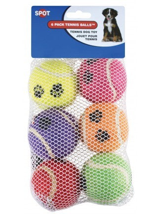 Spot Ethical Pet Dog Toy Tennis Ball Value 6Pk