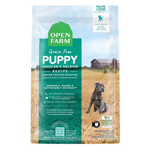 Open Farm Puppy Recipe Grain Free Kibble For Dogs 4lb Bag
