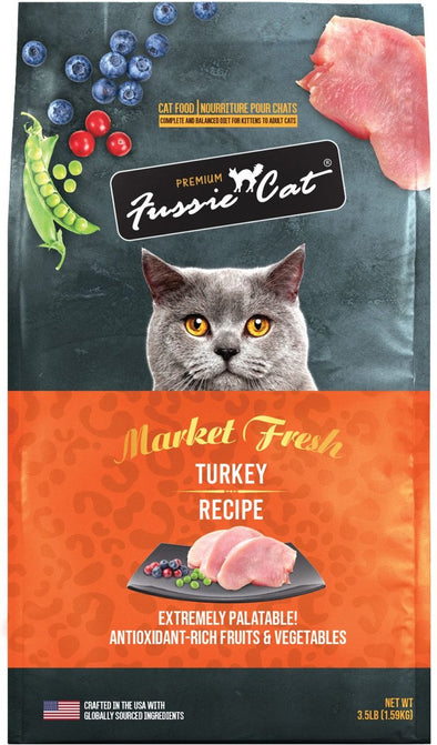 Fussie Cat Market Fresh Grain Free Turkey Recipe Dry Cat Food 3.5lb