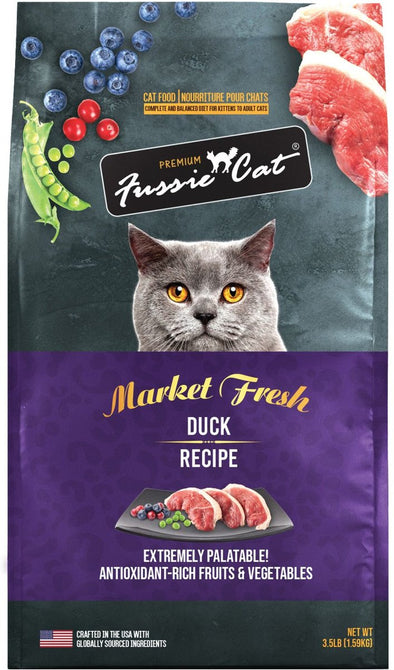 Fussie Cat Market Fresh Grain Free Duck Recipe Dry Cat Food 3.5lb