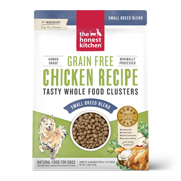 The Honest Kitchen Whole Food Clusters Small Breed Grain Free Chicken Dry Dog Food 4lb