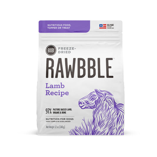 Bixbi Rawbble Lamb Recipe Freeze-Dried Dog Food 12oz