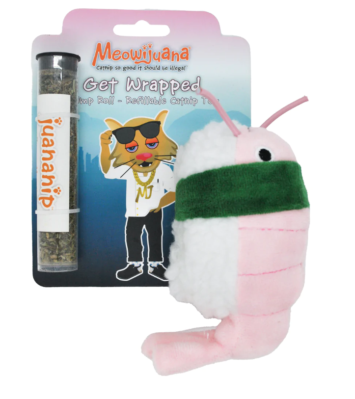 Meowijuana Get Wrapped Sushi Roll Refillable Catnip Cat Toy