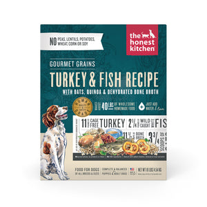 The Honest Kitchen Dehydrated Gourmet Grains Turkey & White Fish Dog Food 10lb