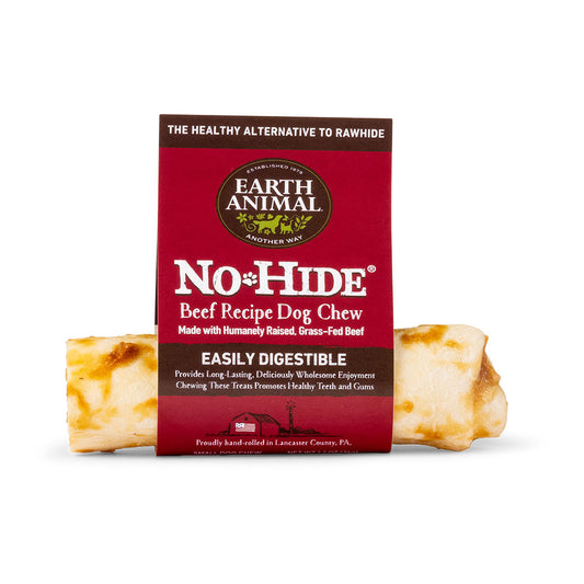 Earth Animal No-Hide Beef Roll Dog Chew Treat 4in