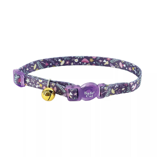Coastal Safe Cat 3/8in Wide 8-12in Fashion Breakaway Collar Magic Garden