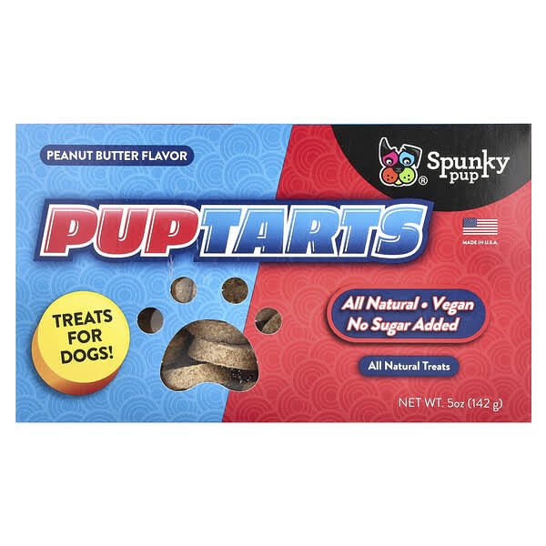 Spunky Pup, PupTarts, Treats For Dogs, Peanut Butter, 5 oz