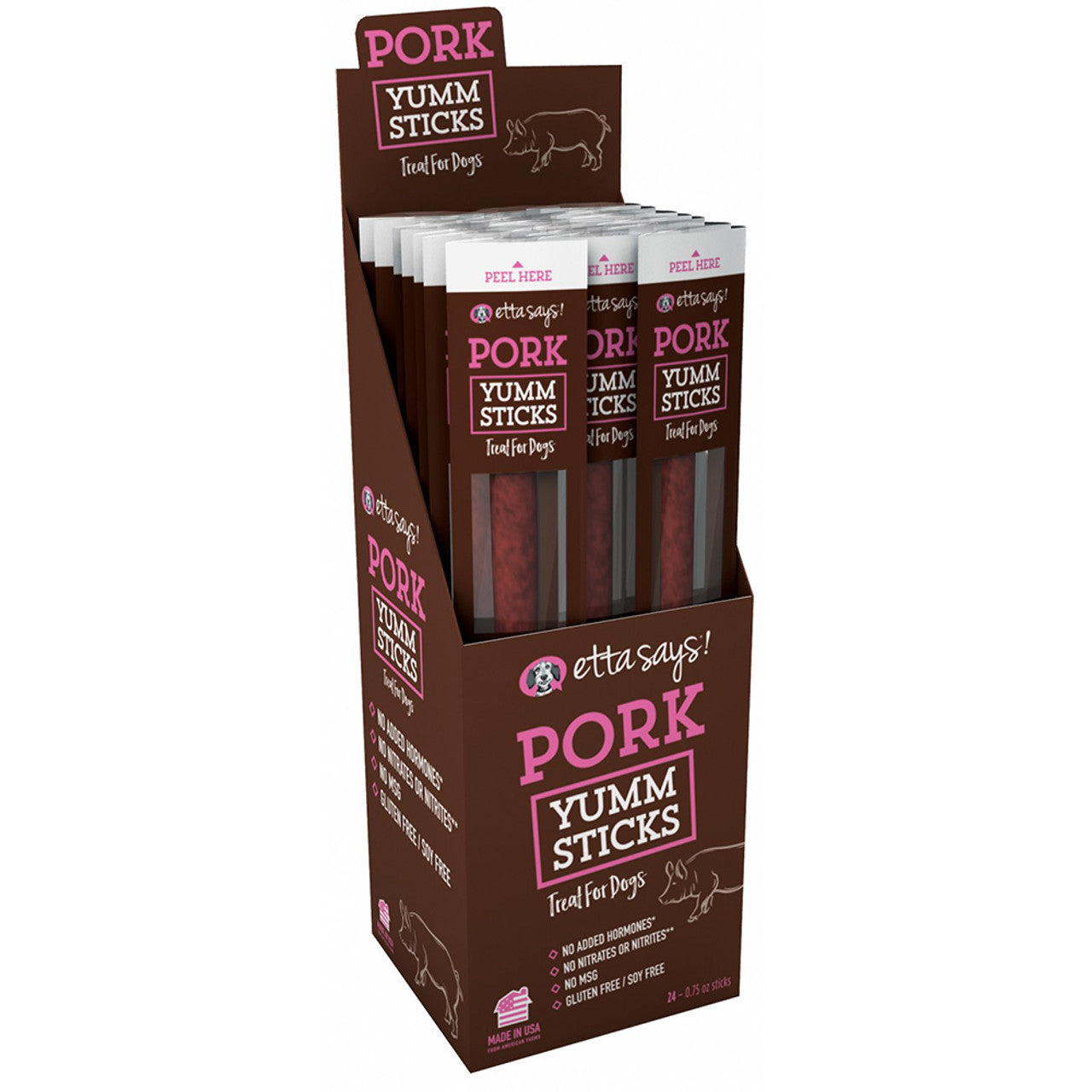 Etta Says! Yumm Stick Pork Dog Treat Single