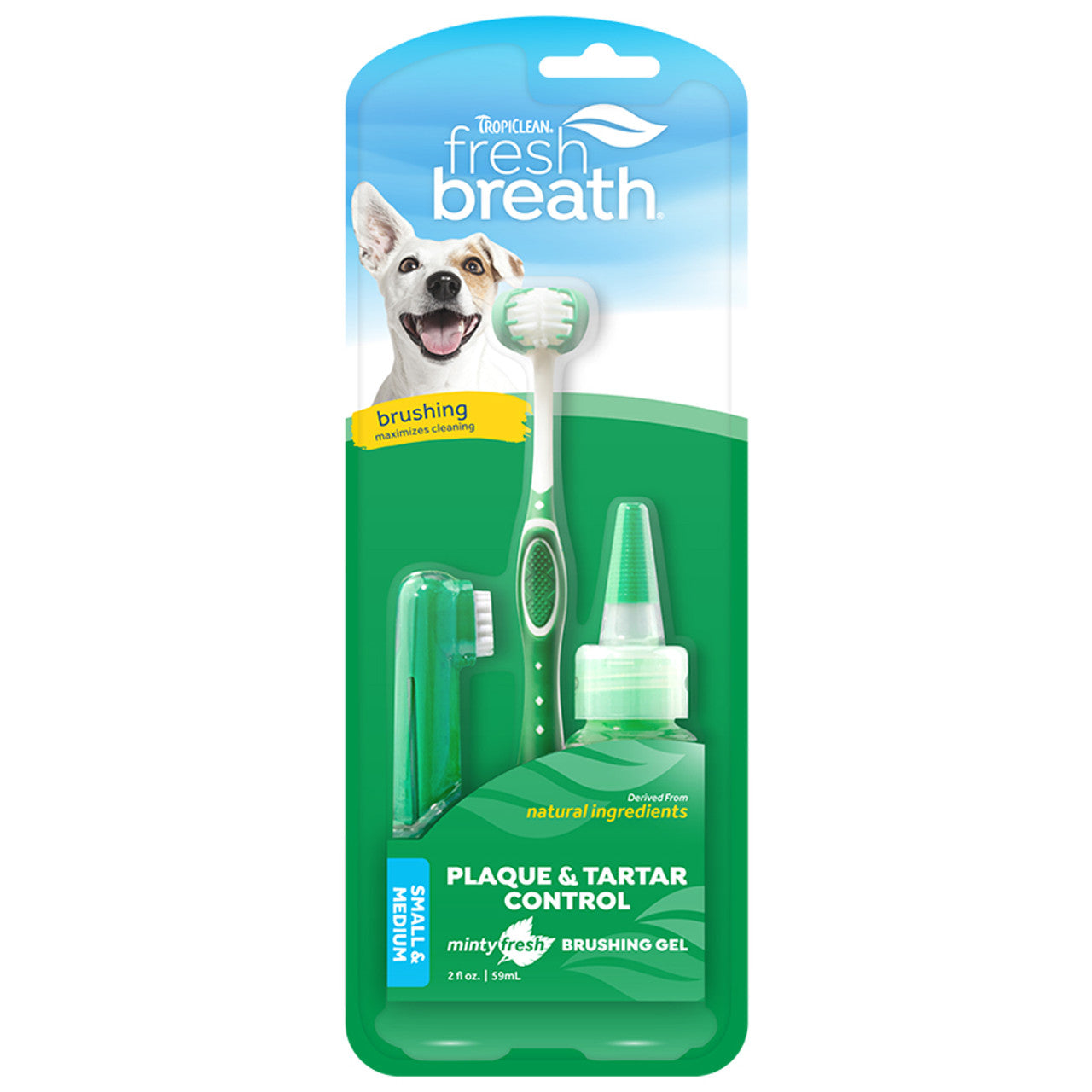 TropiClean Fresh Breath Oral Care Kit for Small & Medium Dogs