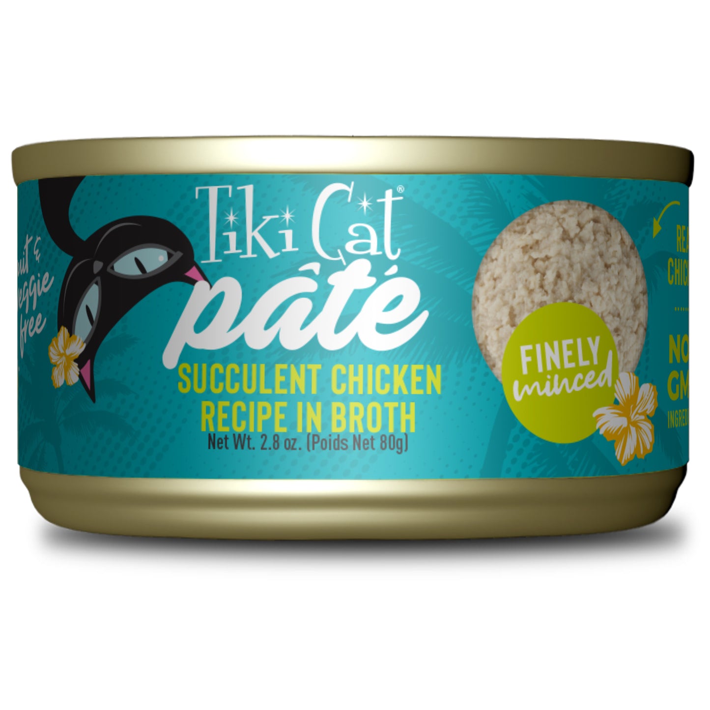 Tiki Cat Luau Pâté Wet Cat Food, Chicken, 2.8 oz. Can