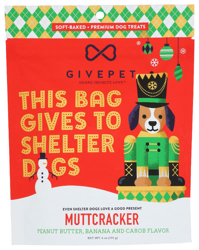 Givepet Holiday Muttcracker Soft-Baked Dog Treats 6oz