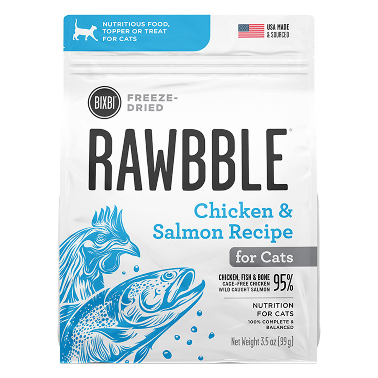 Bixbi Rawbble Freeze-Dried Cat Food 3.5oz Salmon