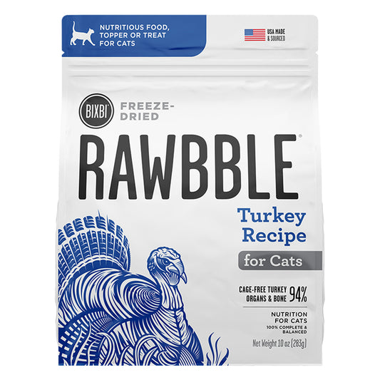 Bixbi Rawbble Freeze-Dried Cat Food 10oz Turkey