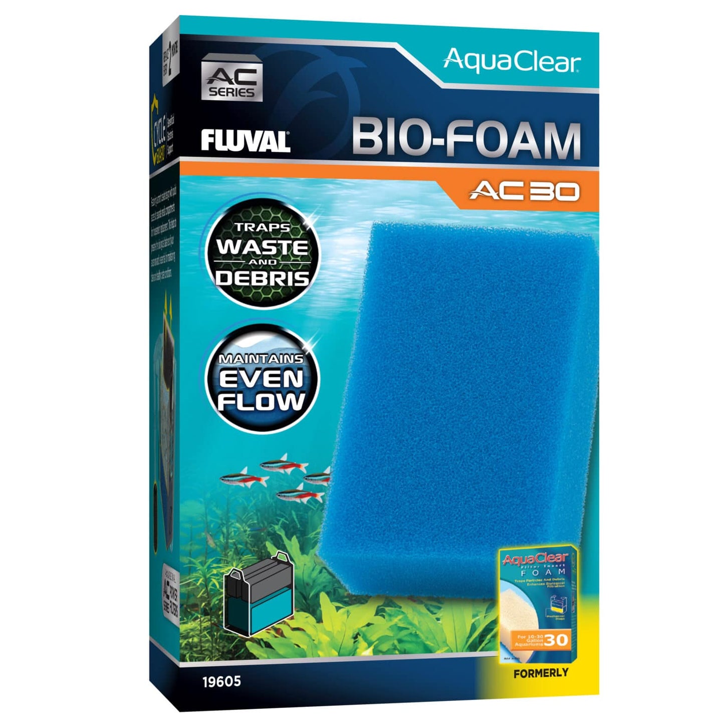 Hagen Fluval Aquaclear Bio-Foam for AC30 Power Filter 1pk