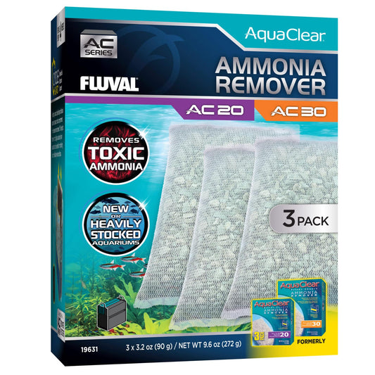 Hagen Fluval Aquaclear Ammonia Remover for AC20/AC30 Power Filter, 9.6 oz 3pk