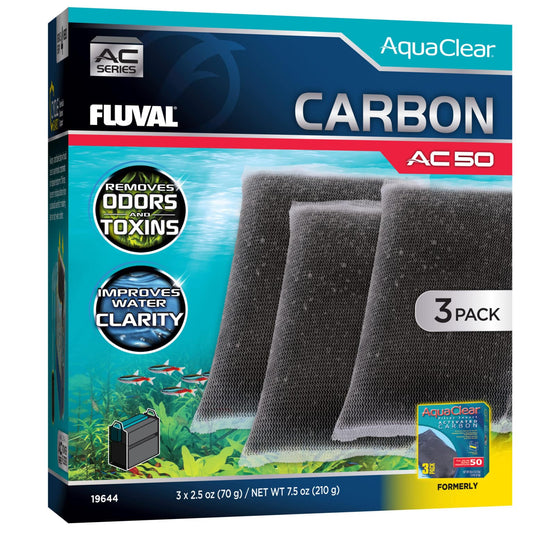 Hagen Fluval Aquaclear Carbon for AC50 Power Filter, 7.5 oz 3pk