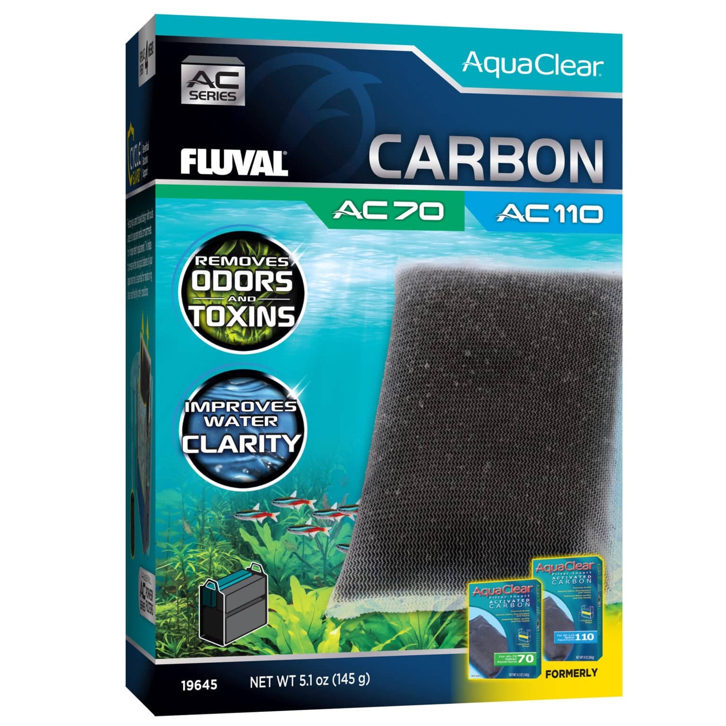 Hagen Fluval Aquaclear Carbon for AC70/AC110 Power Filter, 5.1 oz 1pk