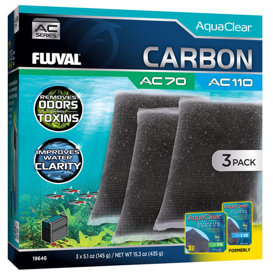 Hagen Fluval Aquaclear Carbon for AC70/AC110 Power Filter, 15.3 oz 3pk