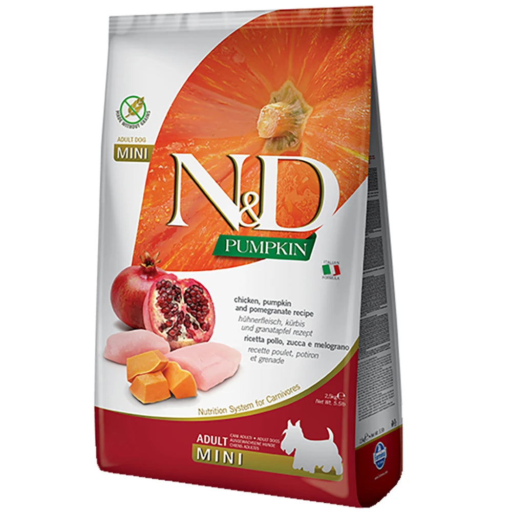 Farmina N&D Pumpkin Chicken Pumpkin Pomegranate Recipe Adult Dry Dog Food 5.5 lb