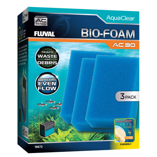 Hagen Fluval Aquaclear Bio-Foam for AC30 Power Filter 3pk