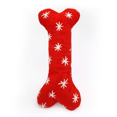 Zippy Paws Holiday Plush Dog Toy Jigglerz Bone eXtra Large