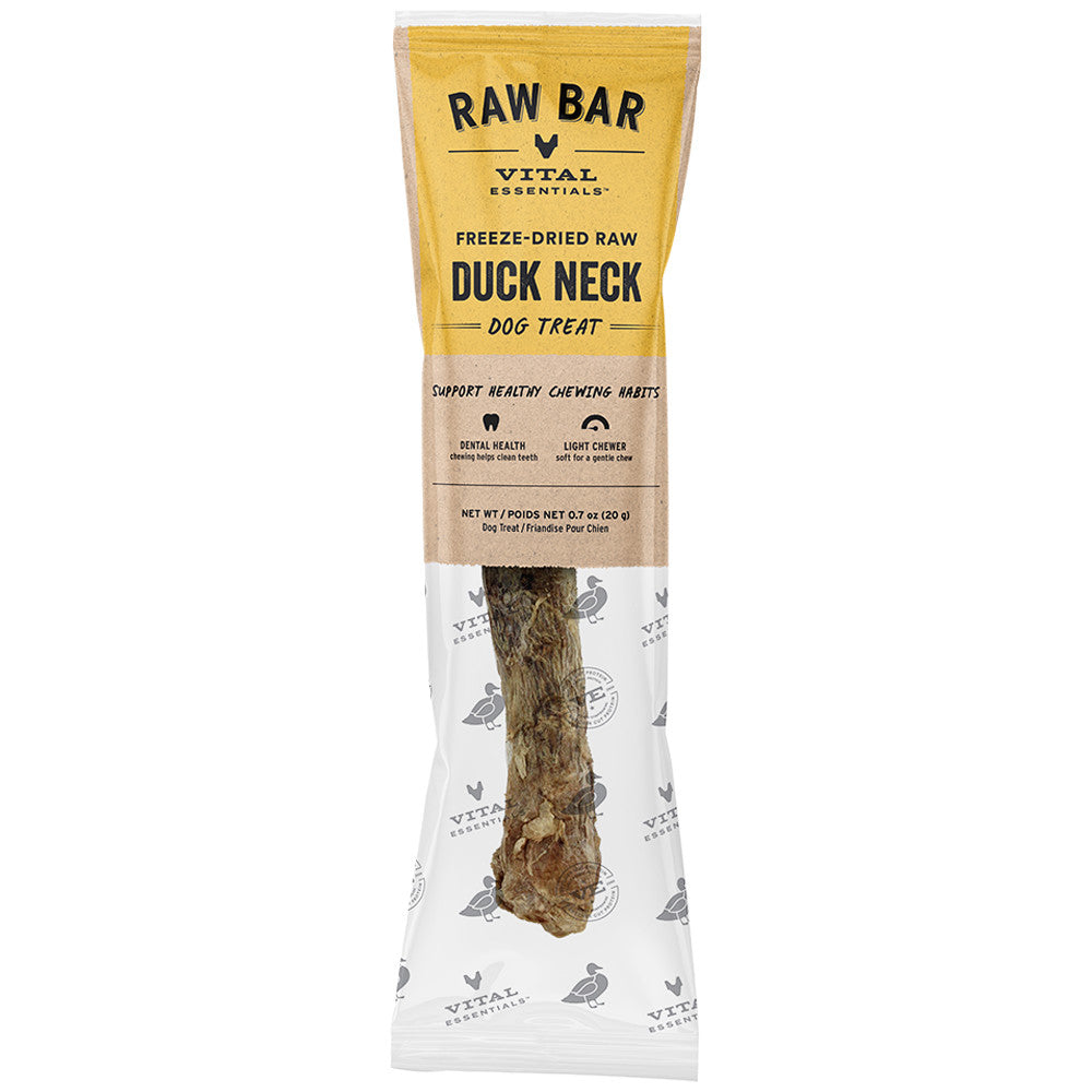 Vital Essentials Raw Bar Duck Neck Freeze-Dried Raw Dog Treat 1pk