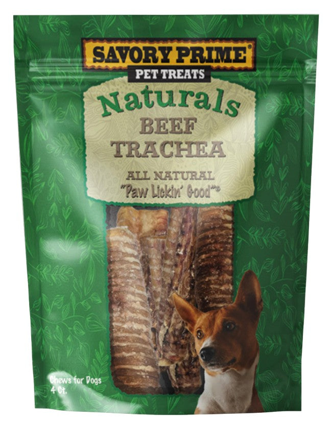 Savory Prime Naturals Dog Treat Beef Trachea 4 ct