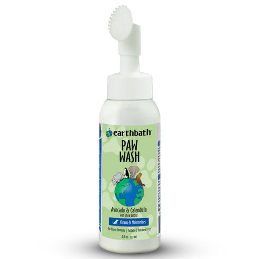 Earthbath Paw Wash with Scrubber Brush for Dogs & Cats 8oz