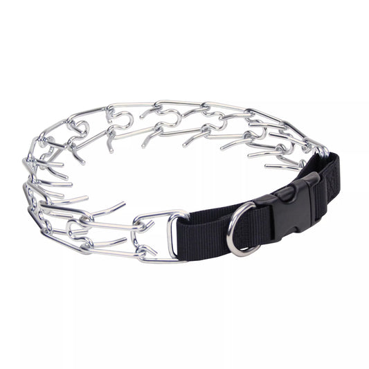 Coastal Titan Easy-On Dog Prong Training Collar with Buckle 3.3mm 20in Black