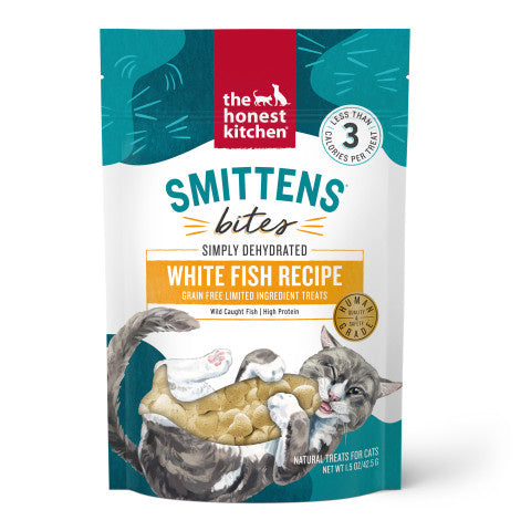 The Honest Kitchen Smittens Bites: Heart-Shaped White Fish Cat Treats 1.5oz