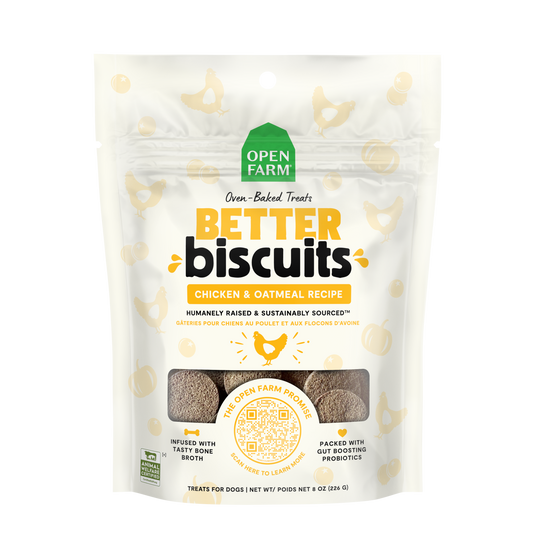 Open Farm Better Biscuits Chicken Recipe Treats 8oz Bag