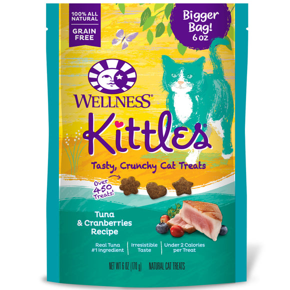 Wellness Kittles Natural Grain Free Cat Treats Tuna & Cranberries 6oz Bag
