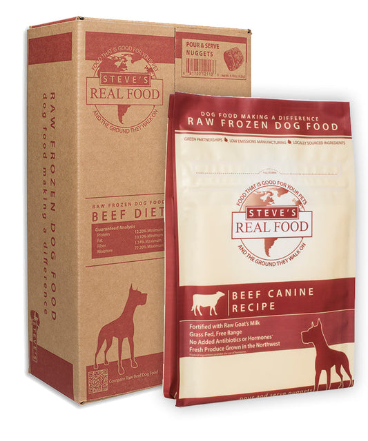 Steve's Real Food Beef Nuggets Raw Frozen Dog & Cat Food 5lb
