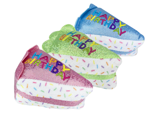 Multipet Cat Toy Birthday Cake Slice  3in Assorted
