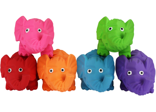 Multipet Latex Dog Toy Origami Pals  4in Elephant Assorted