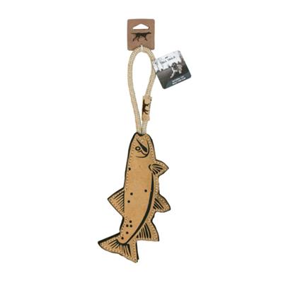 Tall Tails Dog Toy Leather Trout Natural 16in