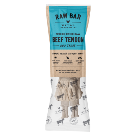Vital Essentials RAW BAR Freeze-Dried Raw Beef Tendon Dog Snacks 1.76 oz