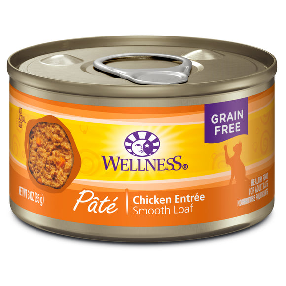 Wellness Complete Health Grain Free Canned Cat Food Chicken Pate 3ozs