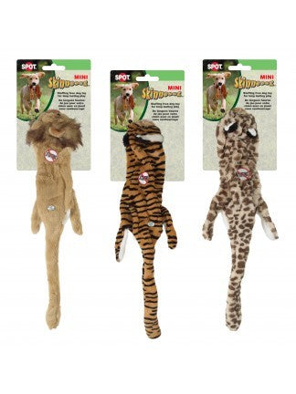 Spot Ethical Pet Dog Toy Mini Skinneeez Jungle Cat 14In Assorted