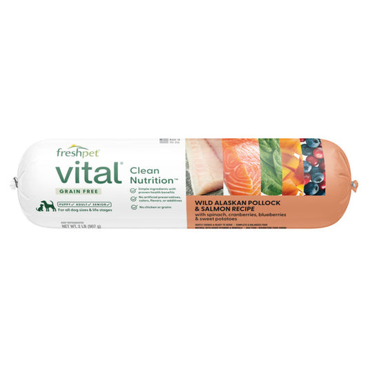 Freshpet Vital Grain Free Wild Alaskan Pollock & Salmon Dog Food 2 lb