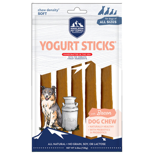 Himalayan Yogurt Sticks with Bacon Dog Chew Treat 4.8oz