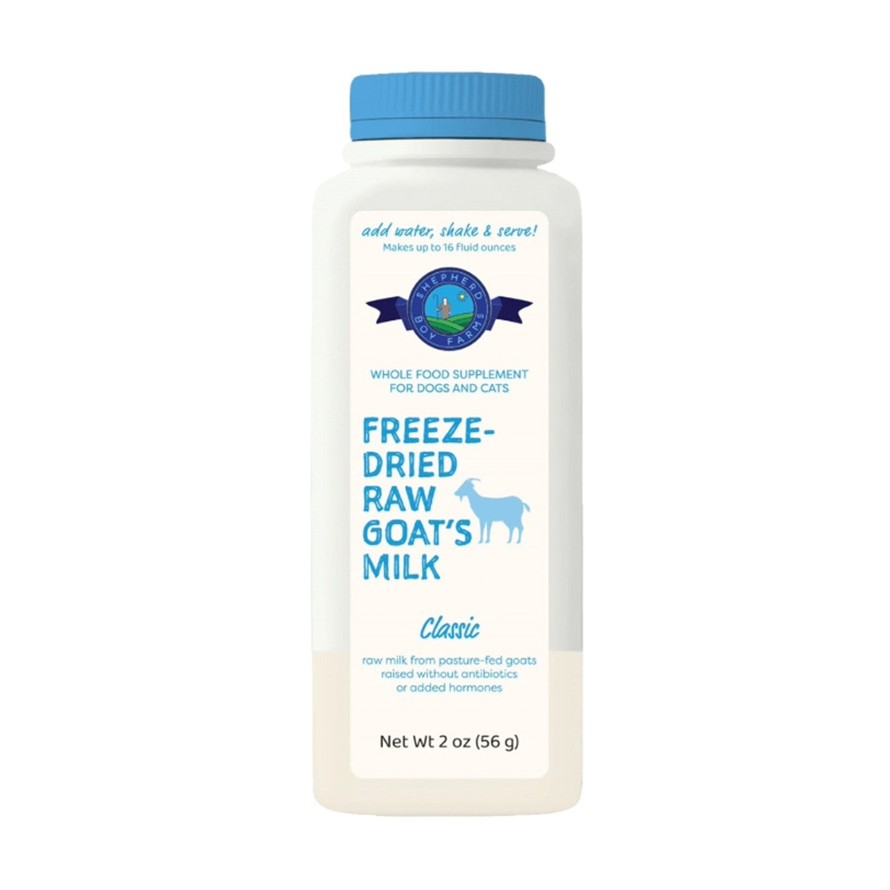 Shepherd Boy Farms Classic Freeze-Dried Raw Goat's Milk for Dogs 2oz makes 16floz