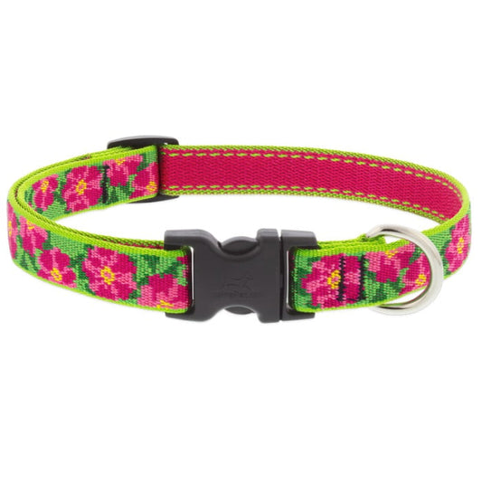 Lupine Pet Dog 2/4 In Wide 9-14 In Adjustable Collar Original Designs Petunias